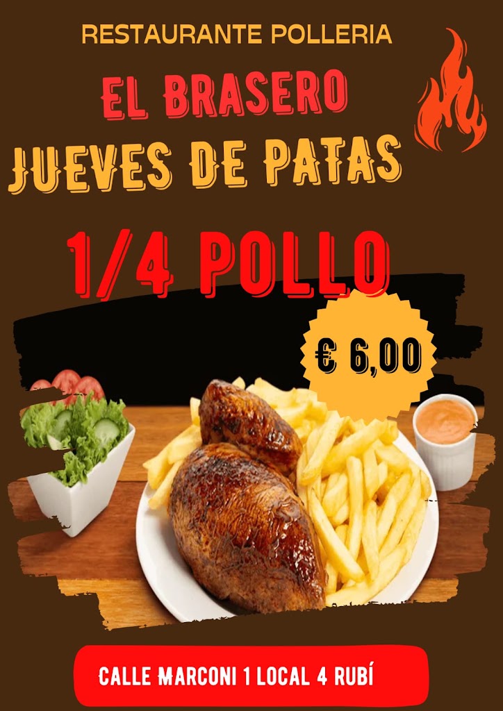 RESTAURANTE POLLERIA EL BRASERO — Carta