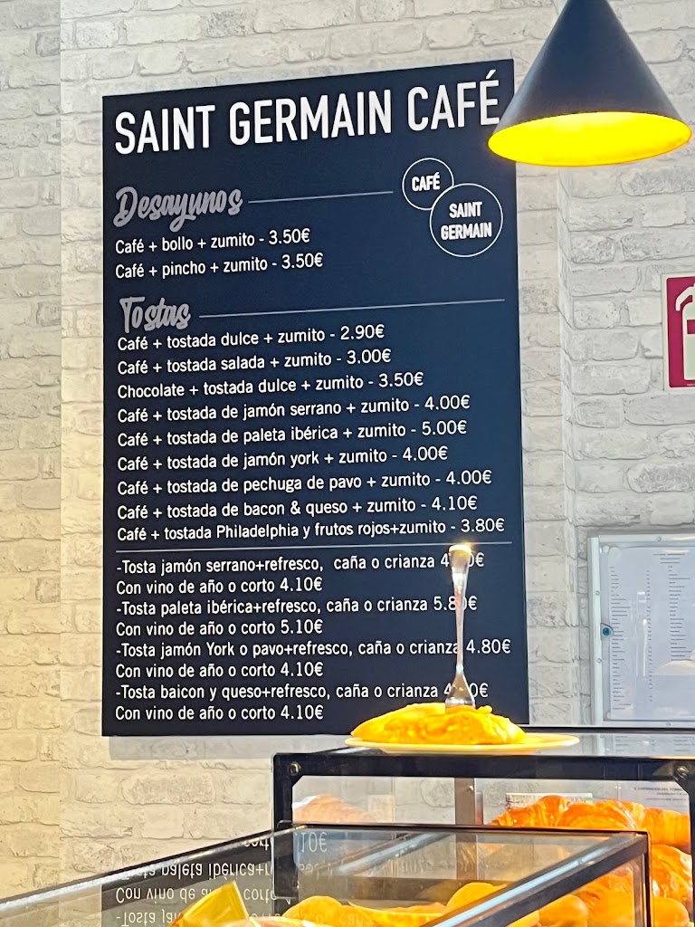 Cafeteria Saint Germain — Carta