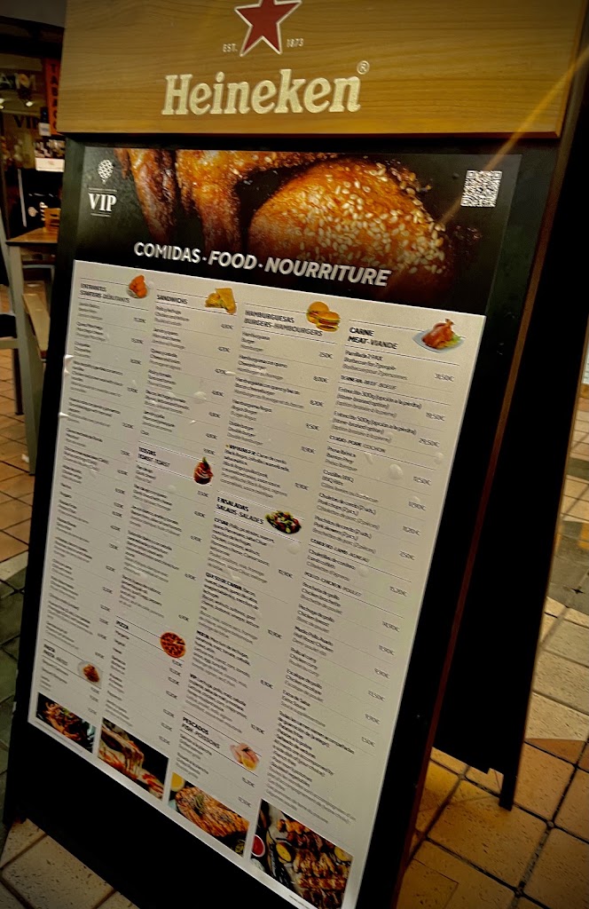 VIP Restaurante & Sport Bar Torremolinos — Carta