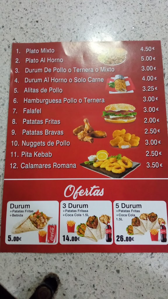 Bar pakito — Carta