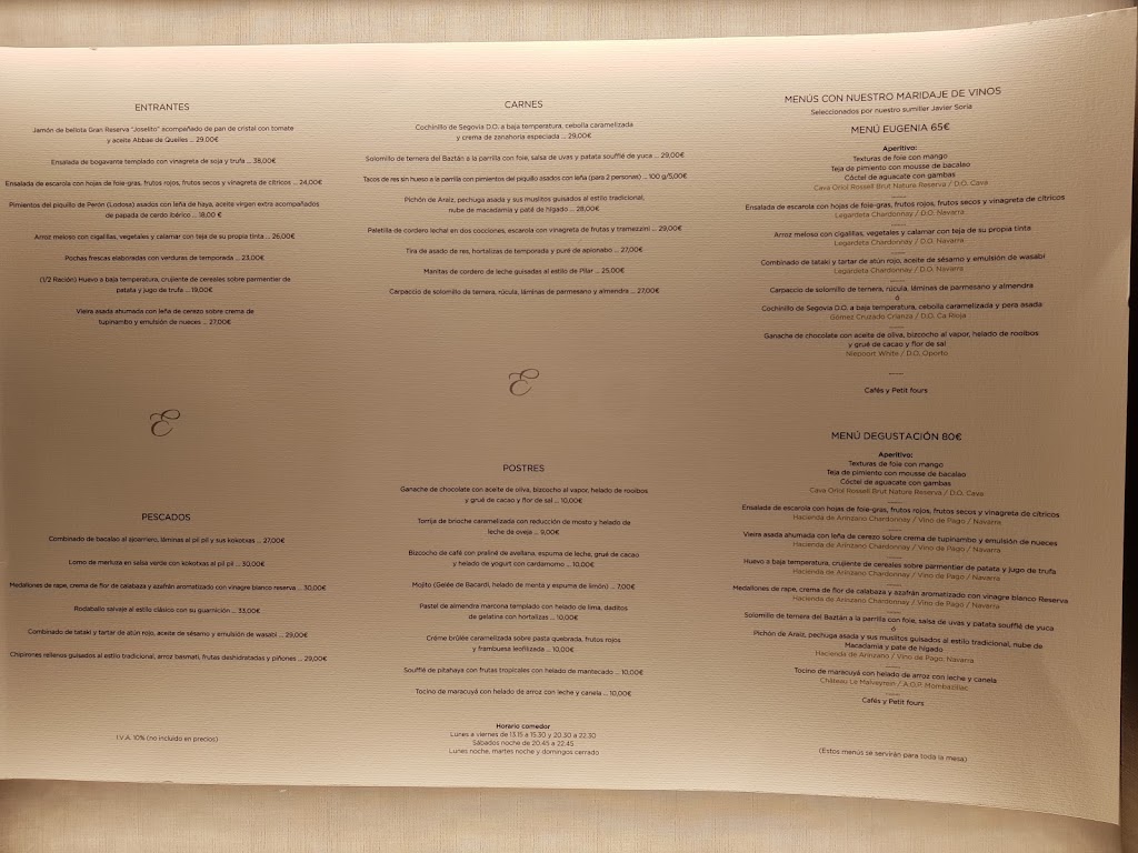 Cerveceria Txirrintxa — Carta