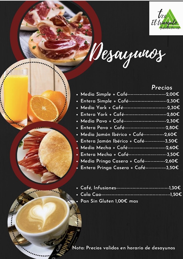 Restaurante T2.0 El Triangulo LowCost — Carta
