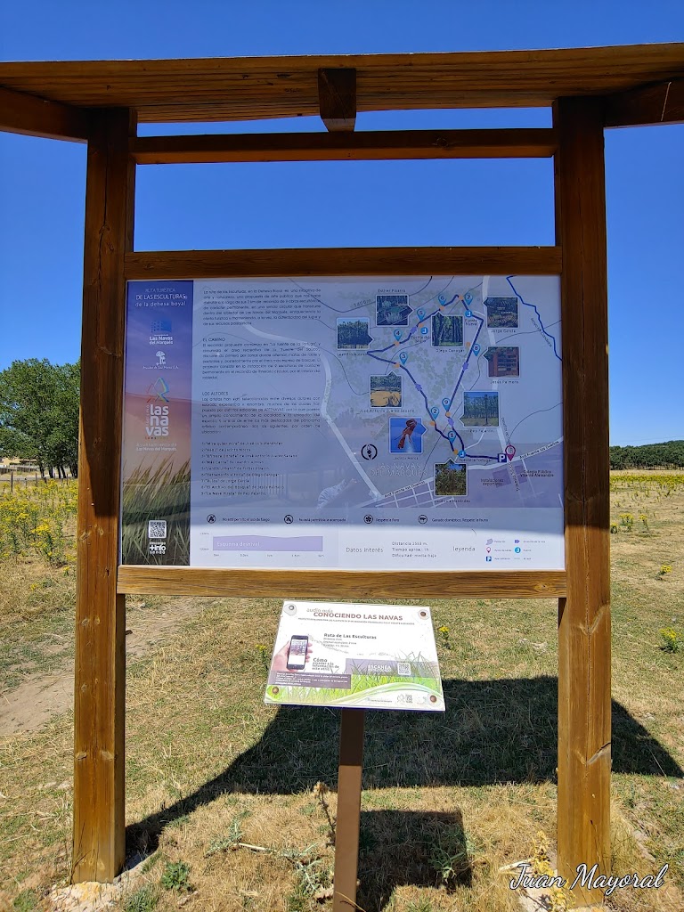 Mapa. Inicio "Ruta de las Esculturas". Dehesa Boyal. Navas del Marques.