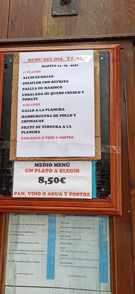 Cafeteria La Machine — Carta