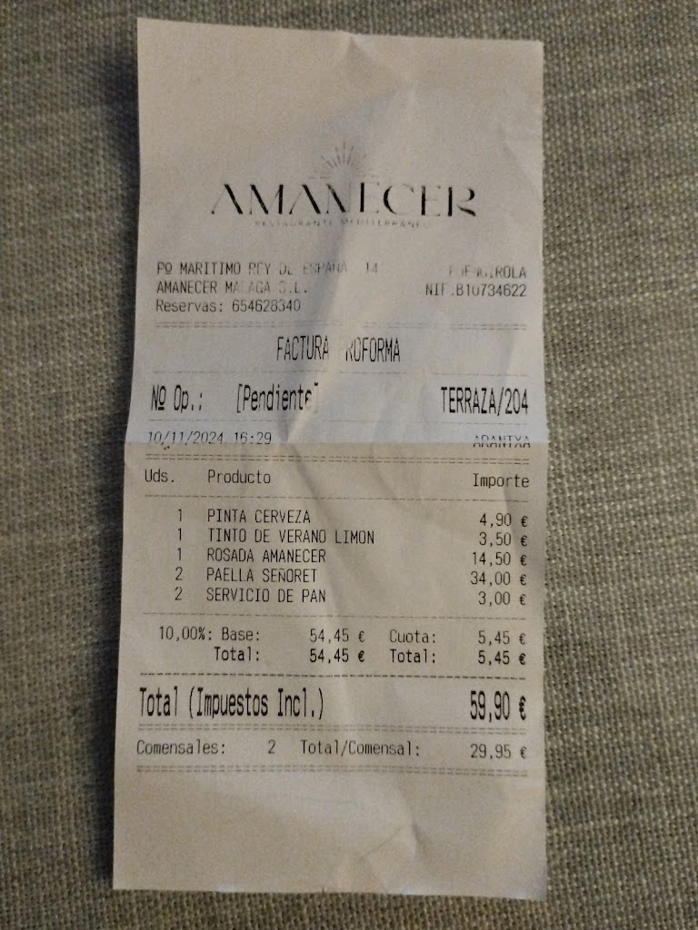 Restaurante Amanecer Fuengirola — Mas recientes