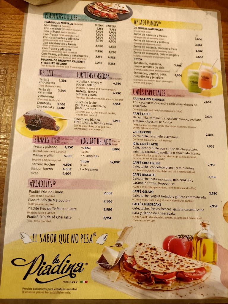 La Piadina Riminese (C.C Marineda City) — Carta