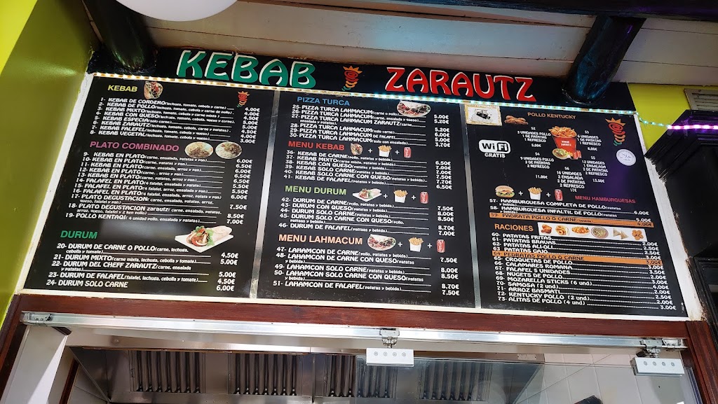 KEBAB ZARAUTZ — Carta