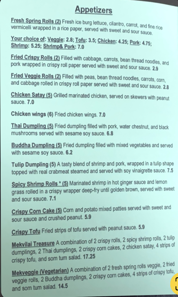 Mekvilai Thai Cuisine