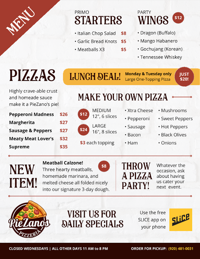  PieZanos Pizza and Wings