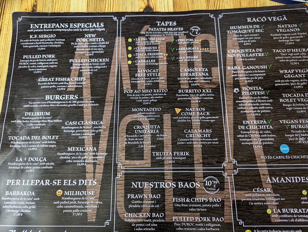 Restaurant Mitica La Vella — Carta