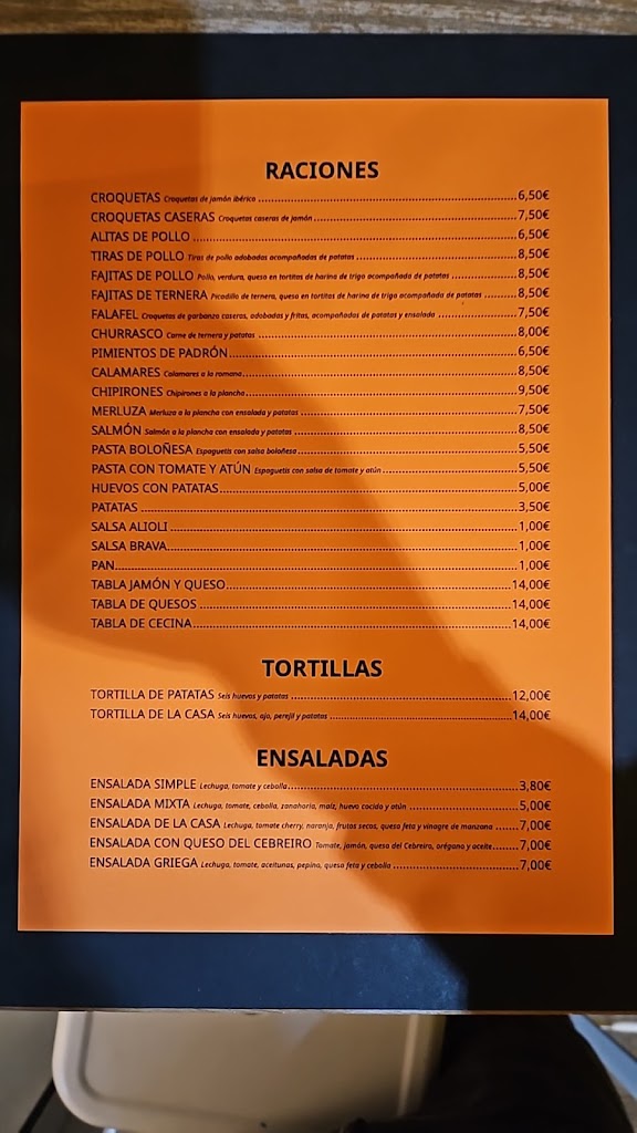 La Isla sarria — Carta