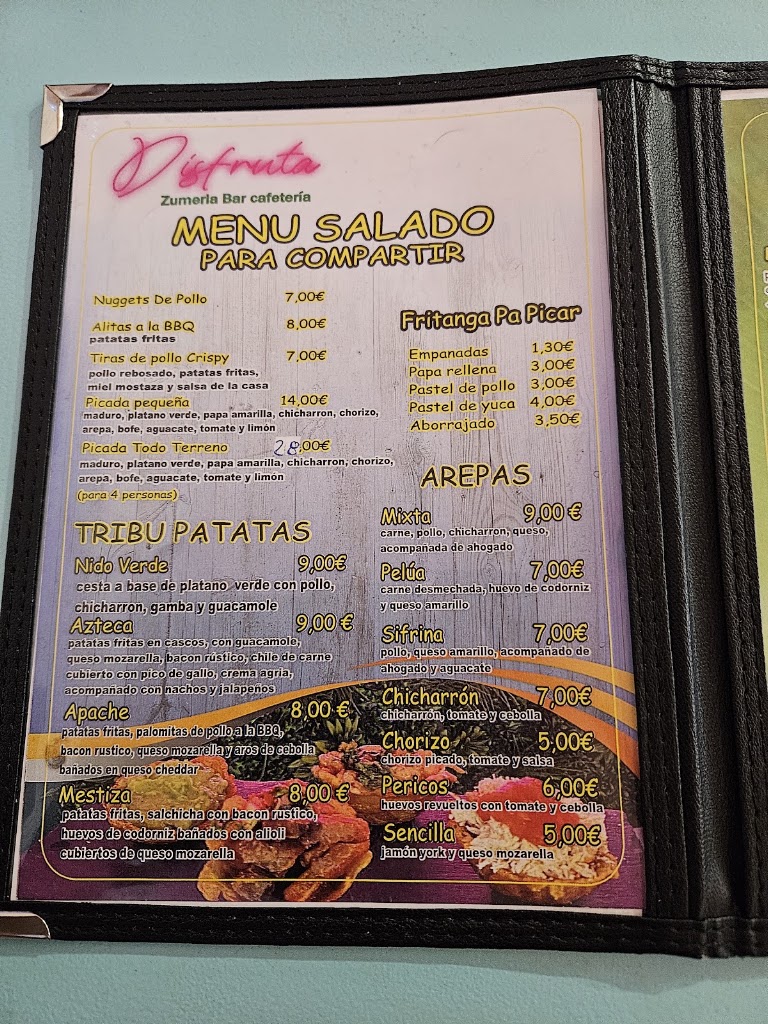 Disfruta — Carta