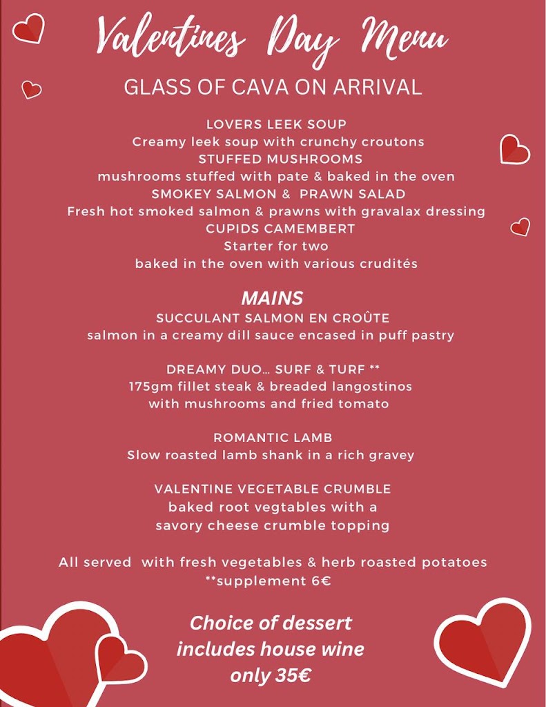 The Sands Bistro — Carta