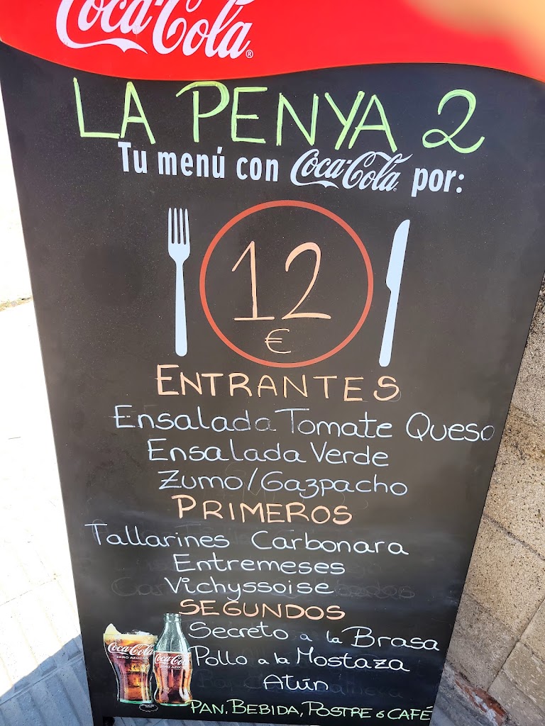 Bar La Penya 2 — Carta