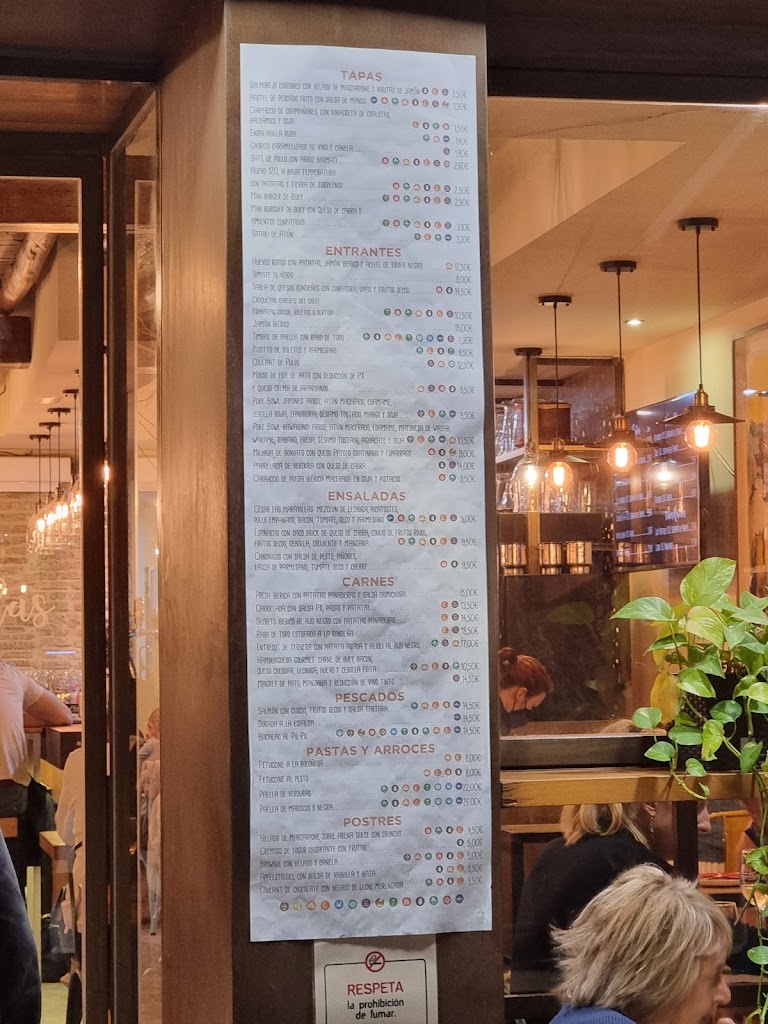 Restaurante Las Maravillas — Carta