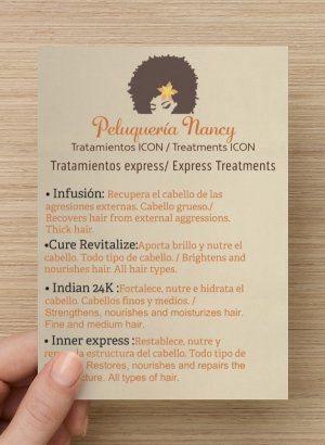 Peluqueria Nancy — Carta