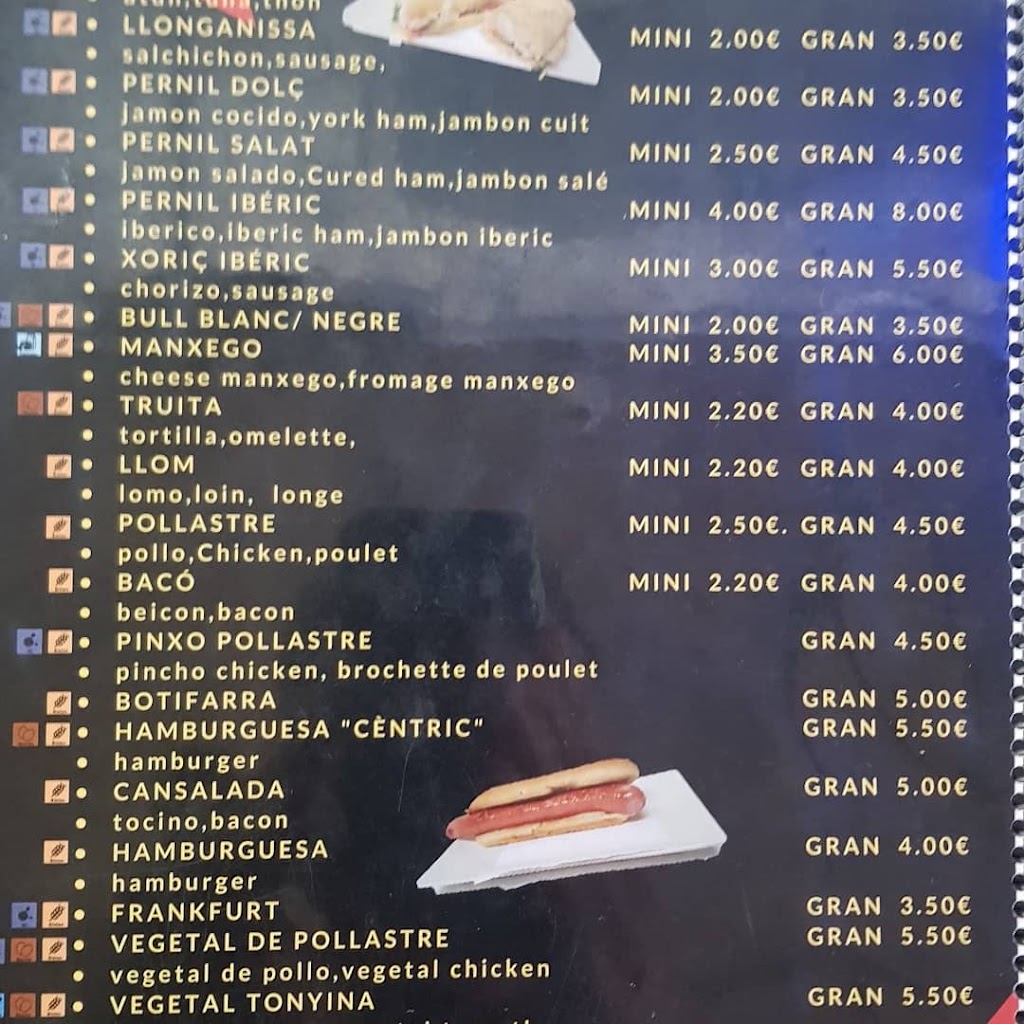 Bar Dit i Fet — Carta