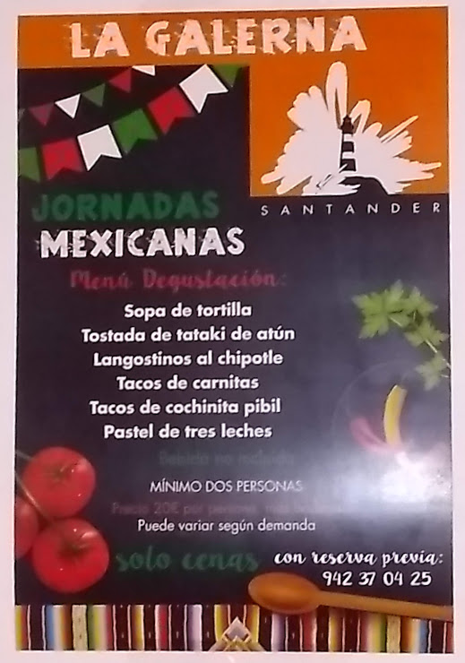 Restaurante La Galerna — Carta