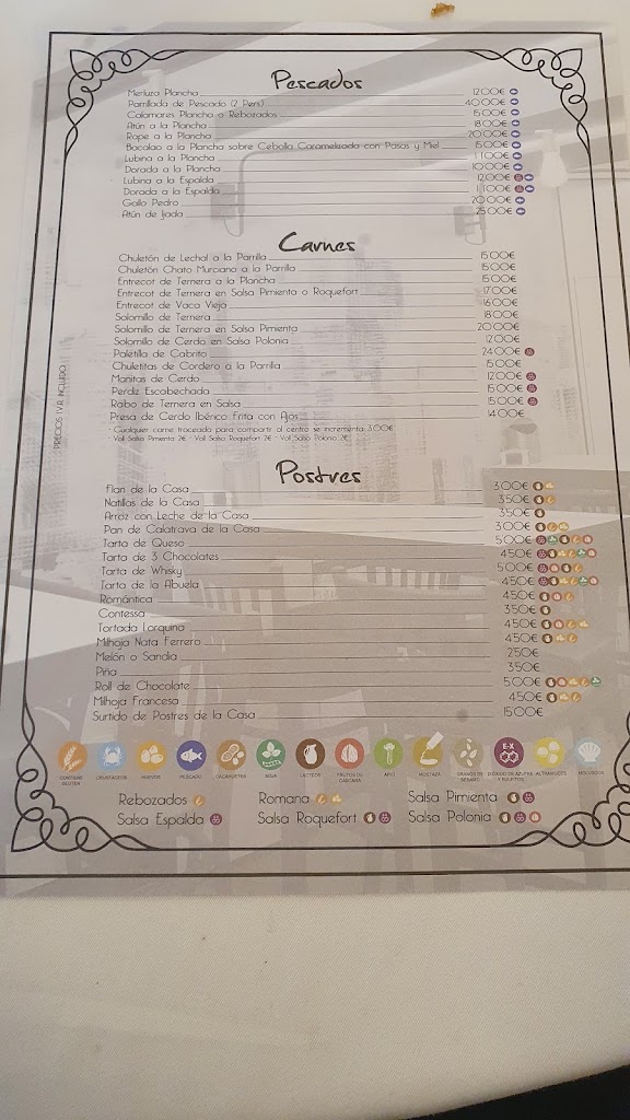 Restaurante Polonia — Carta