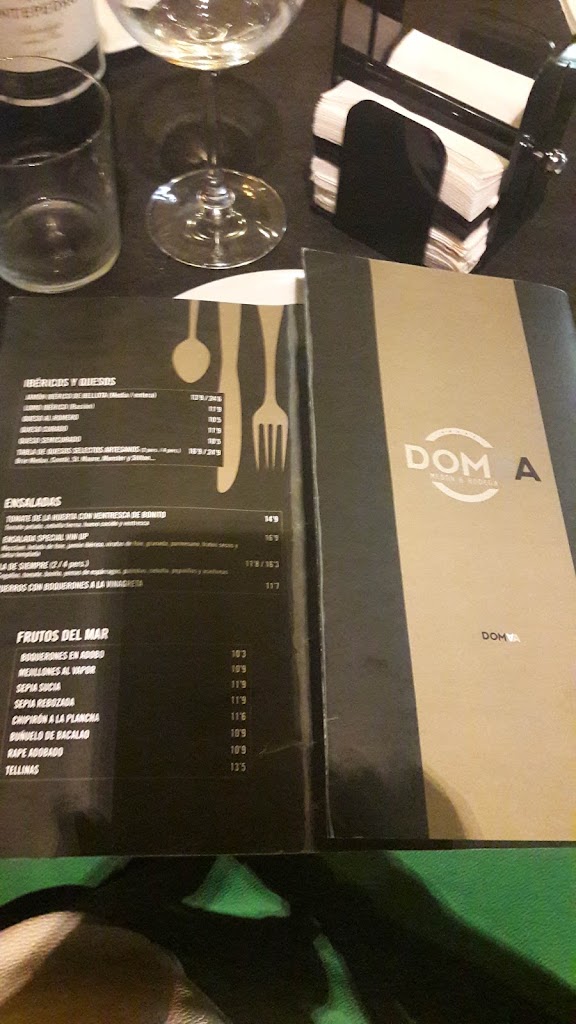 Meson Bodega DOMA — Carta
