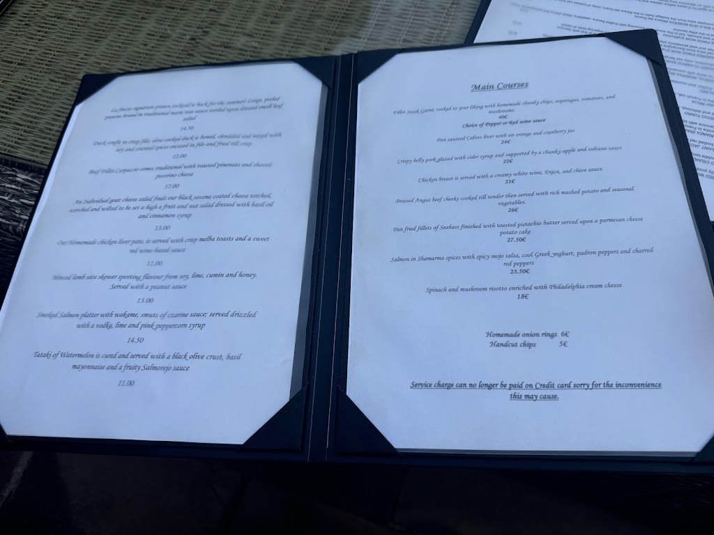La Finca — Carta