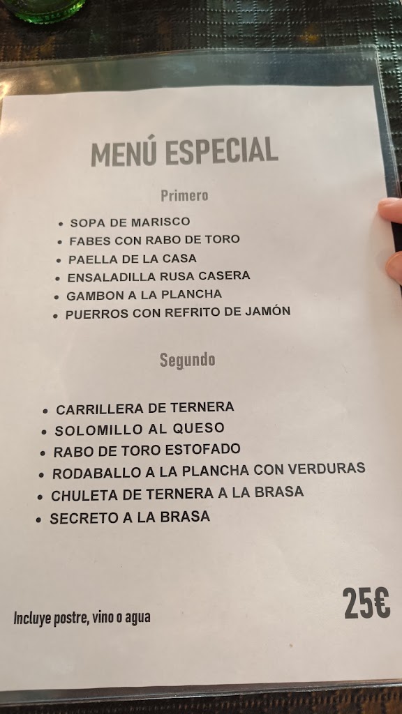 Restaurante La fabrica de Valcarce Villaobispo — Carta