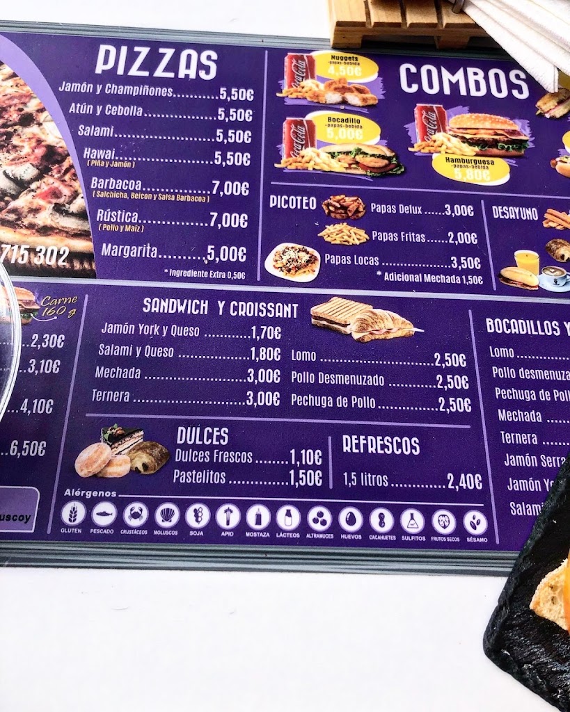 Cafeteria Cuscoy — Carta