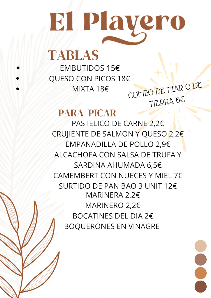 El playero — Carta
