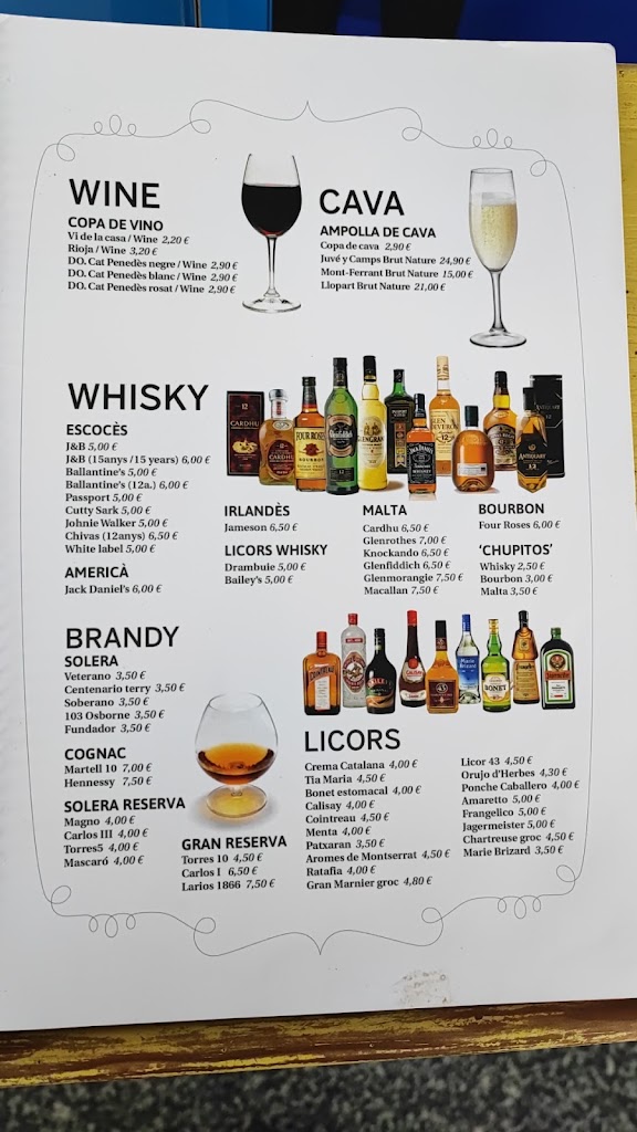 Bar Restaurant Stella Maris — Carta