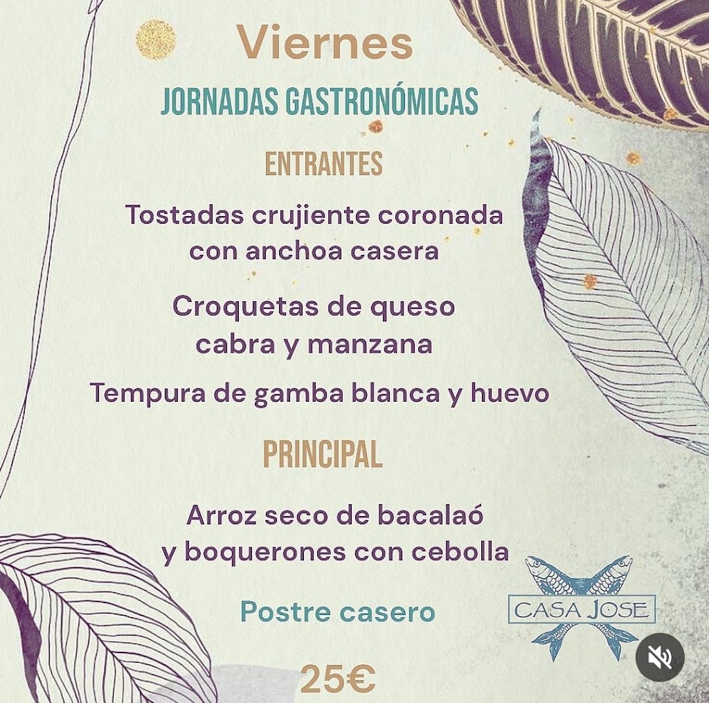 Restaurante Casa Jose — Carta