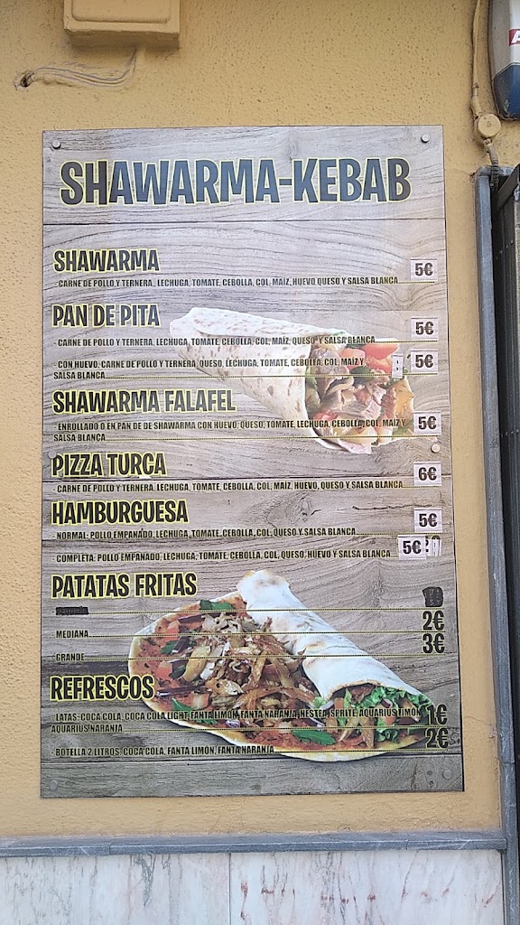 Shawarma Dani — Carta