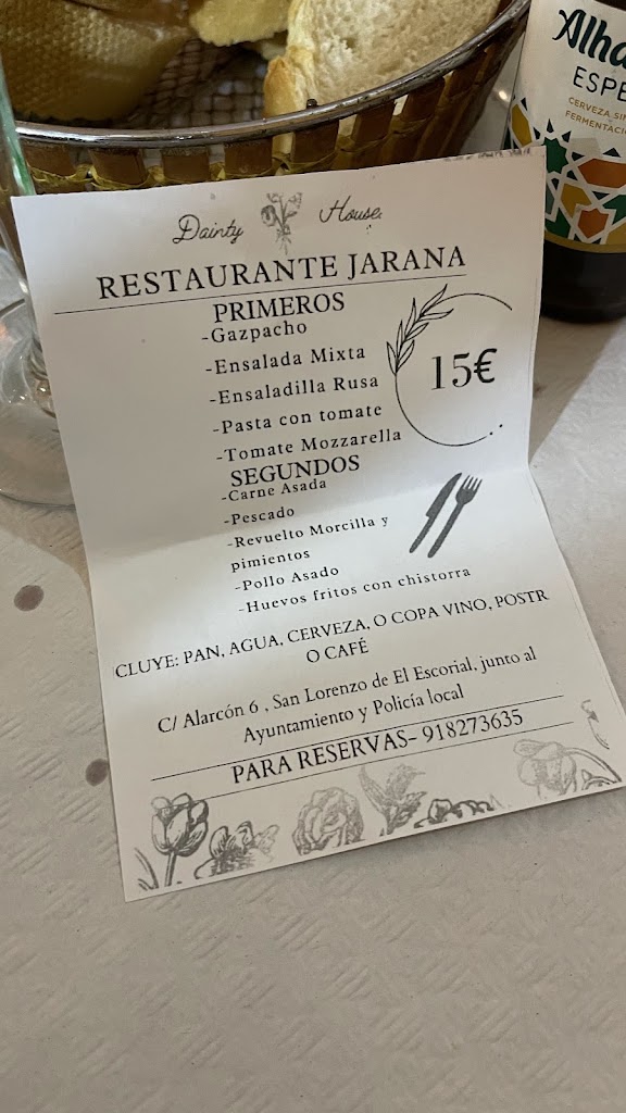 Restaurante Jarana — Carta
