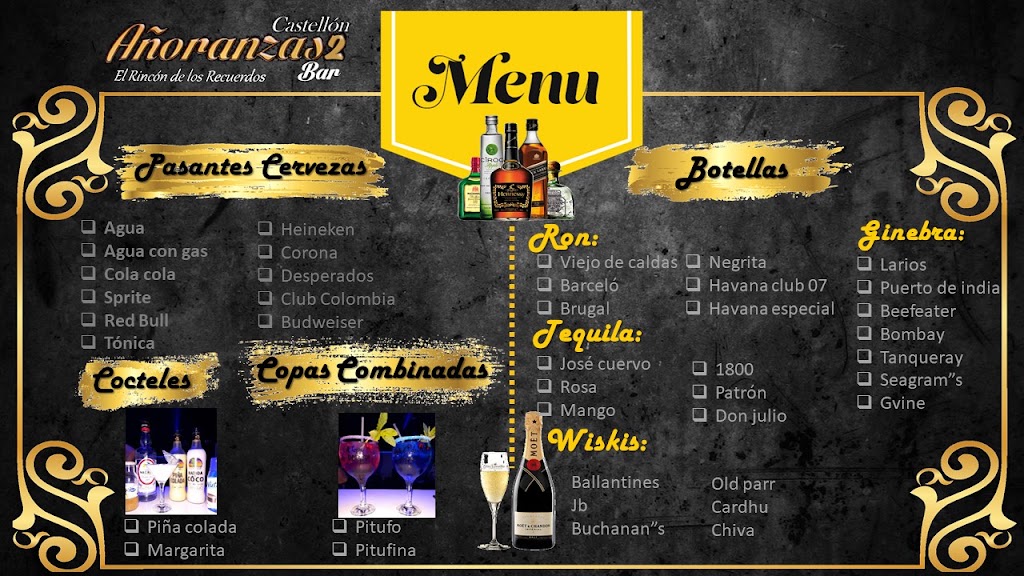ANORANZAS BAR 2 — Carta