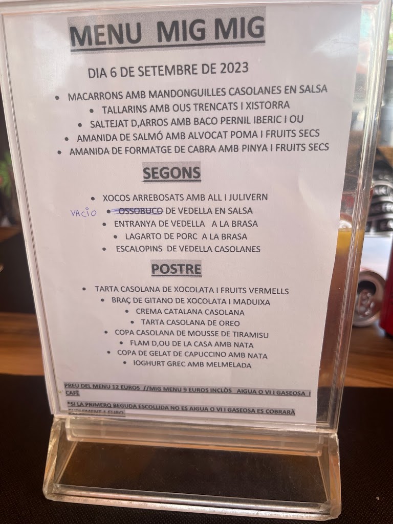 Mig Mig — Carta