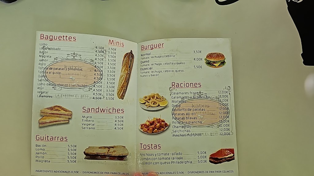 Katxis la taberna el beso — Carta
