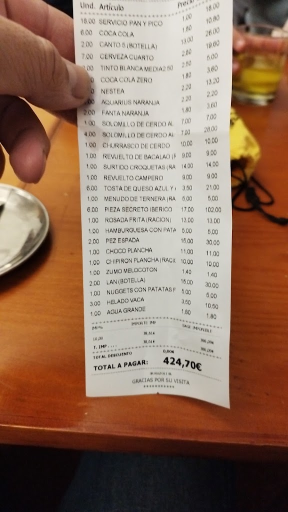 BAR CASA RUIZ — Carta