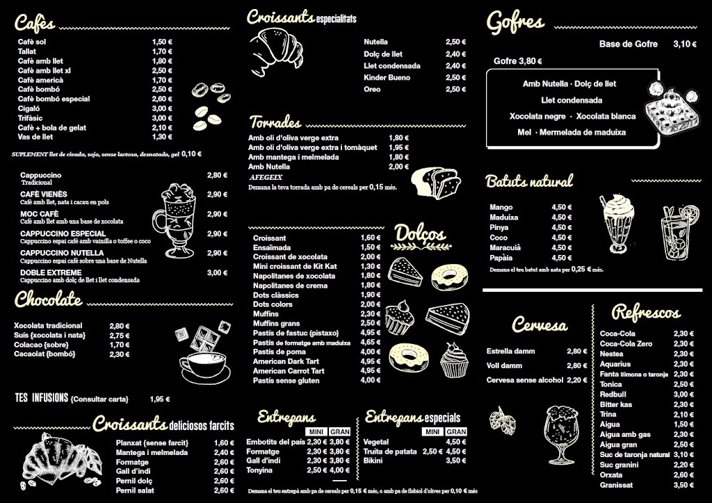 Espai Cafe — Carta