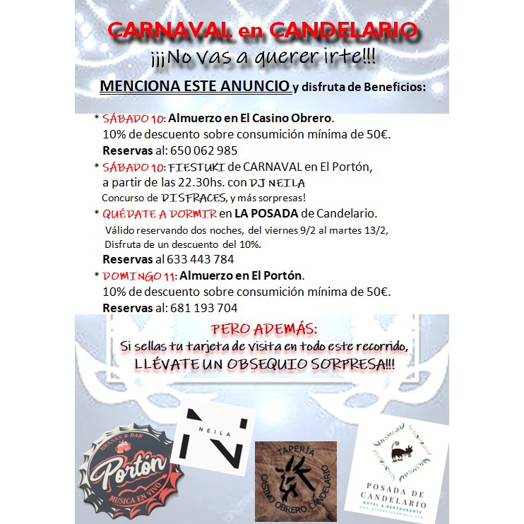 El Porton de Candelario — Carta