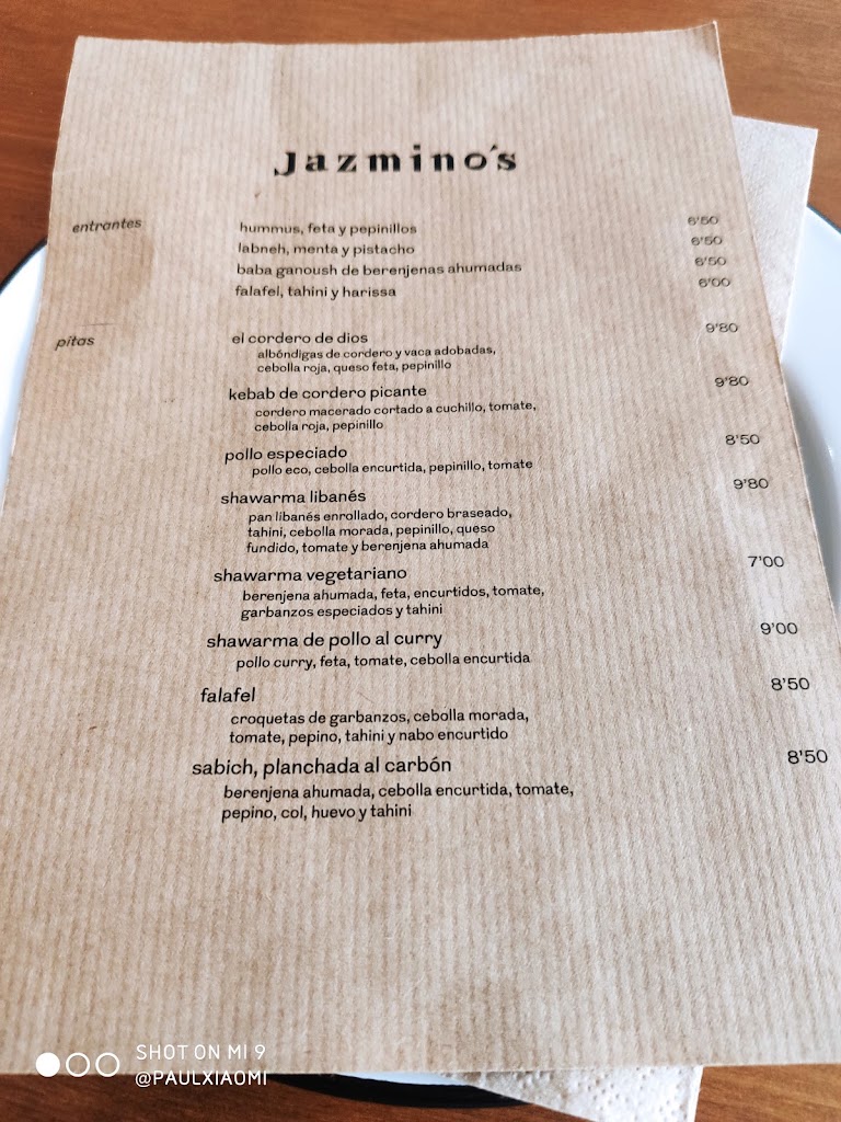 Jazminos — Carta