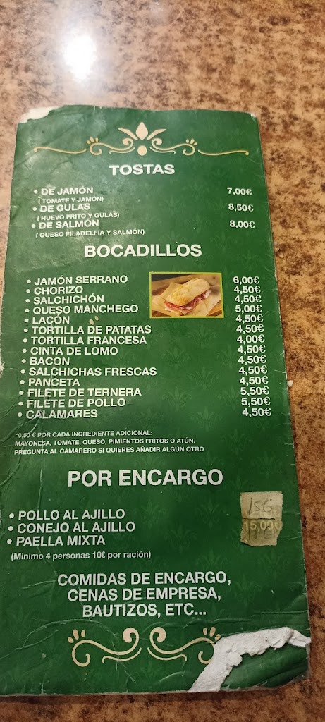 Las Tres Jotas Getafe — Carta