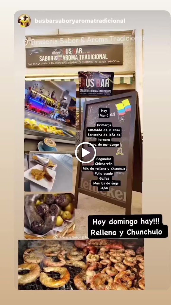 Bus Bar Sabor & Aroma Tradicional — Carta