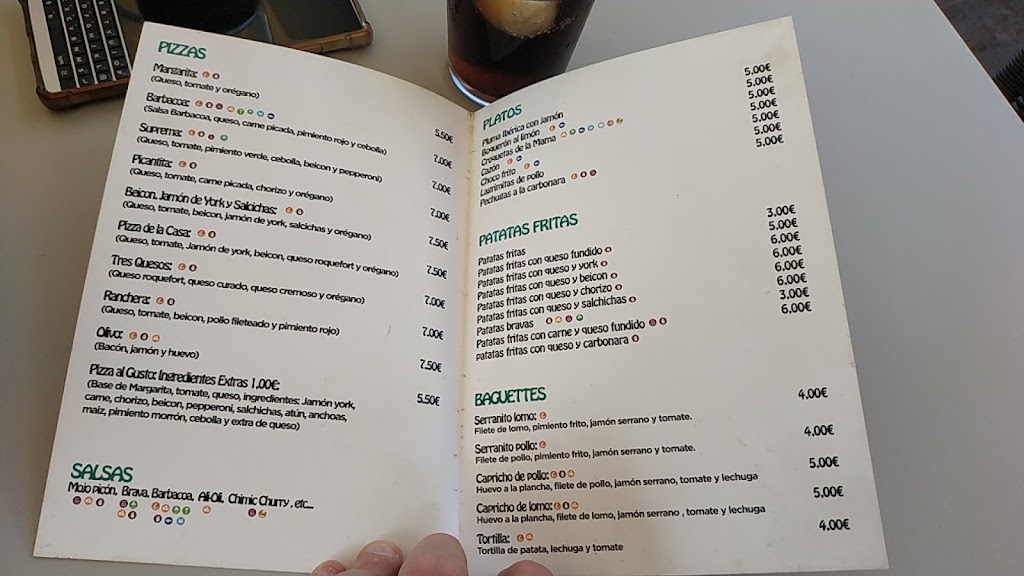 Restaurante El Olivo — Carta