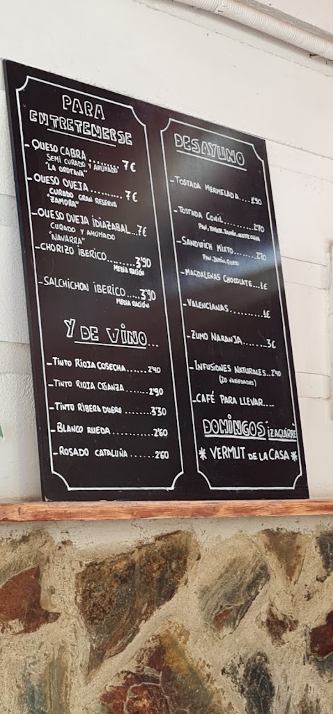 Mestizo Cafe Bar — Carta