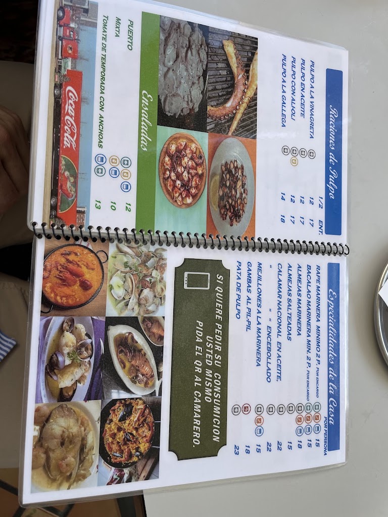 Cafe-Bar El Peseta — Carta