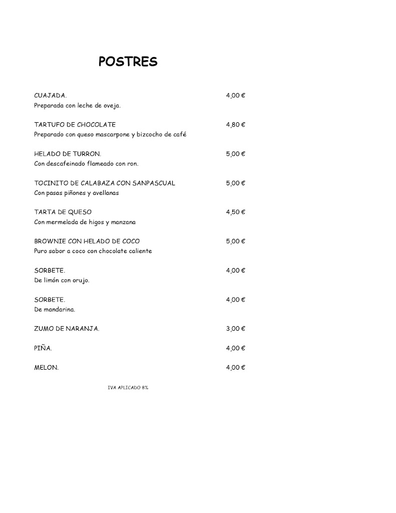Restaurante El Miso — Del propietario