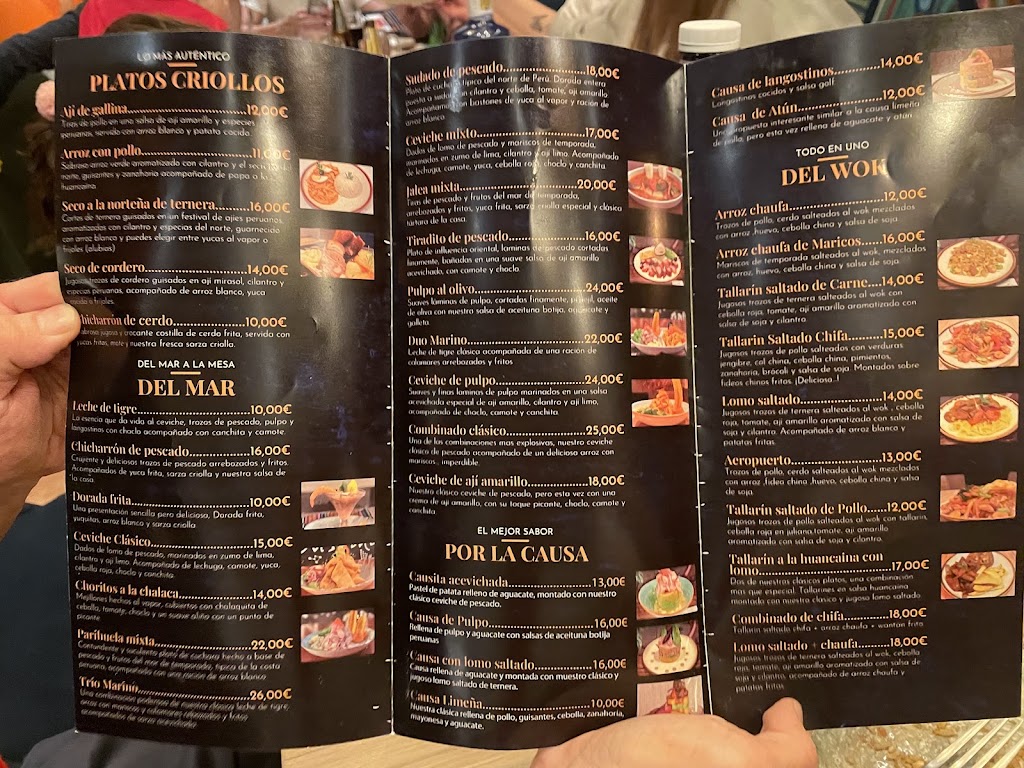 La Cuspide Valdemoro -Restaurante Peruano — Carta
