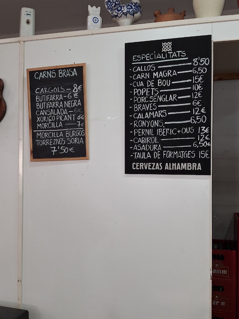 BAR RESTAURANTE HERMANOS BRAVO S.L. — Carta