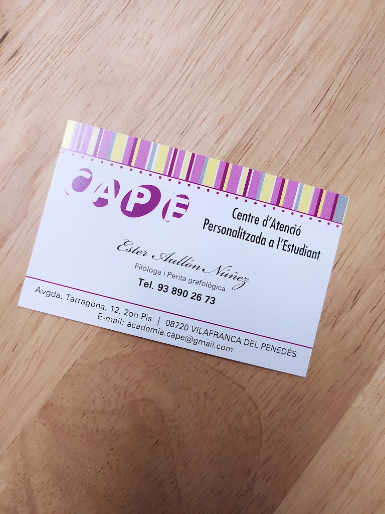 CAPE: Centre d'Atencio Personalitzada a l'Estudiant