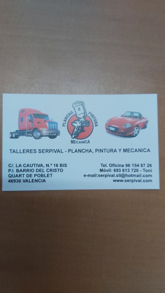 Talleres Serpival S.L. — Del propietario