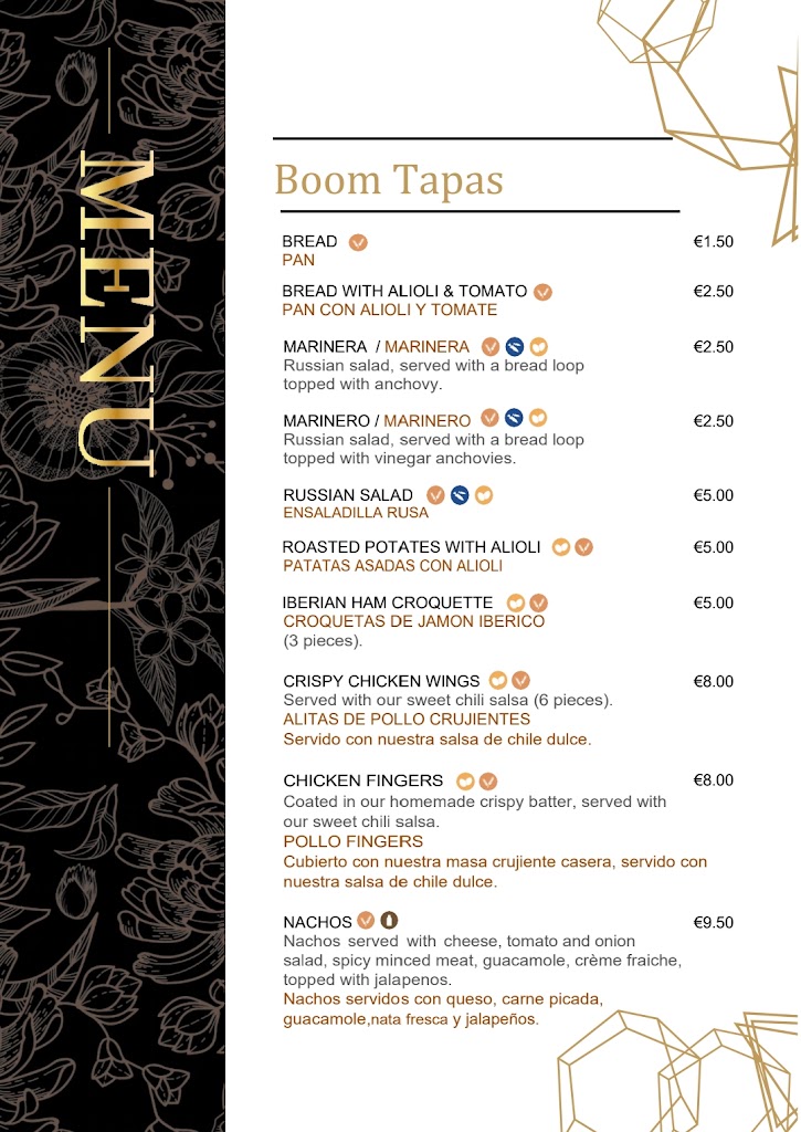 Boom Bar — Carta